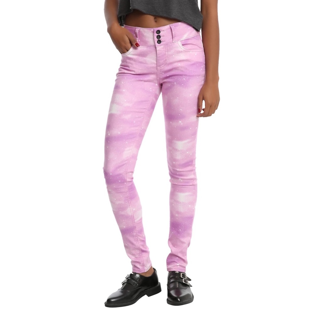 NWT Blackheart Pastel Pink Galaxy Print Jeans